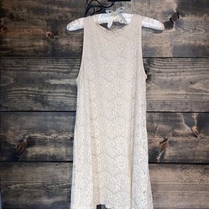 Laced cream dress